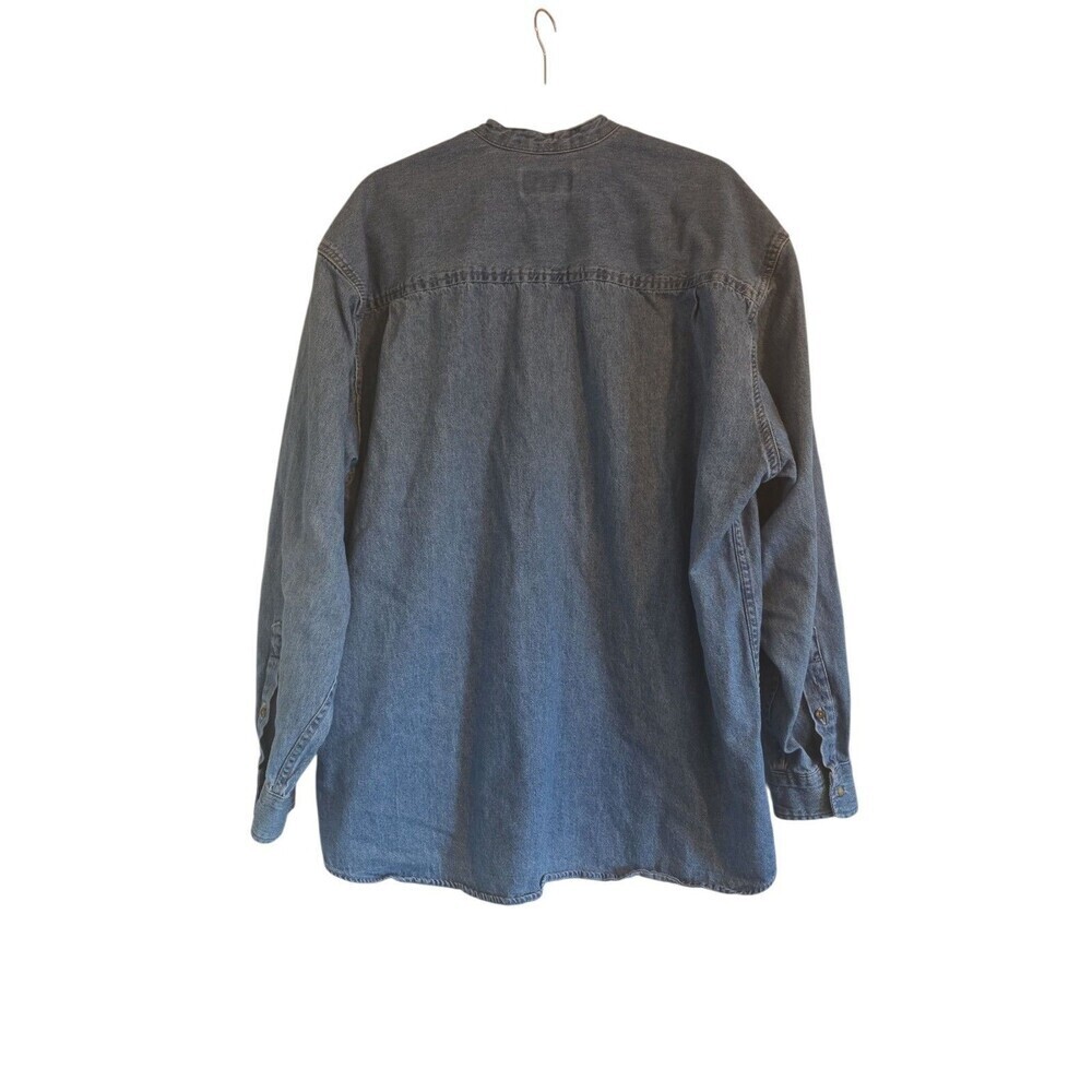Vintage Eddie Bauer Shirt Adult Size XL Blue Denim Outdoor 90s Mens Button - Picture 2 of 4